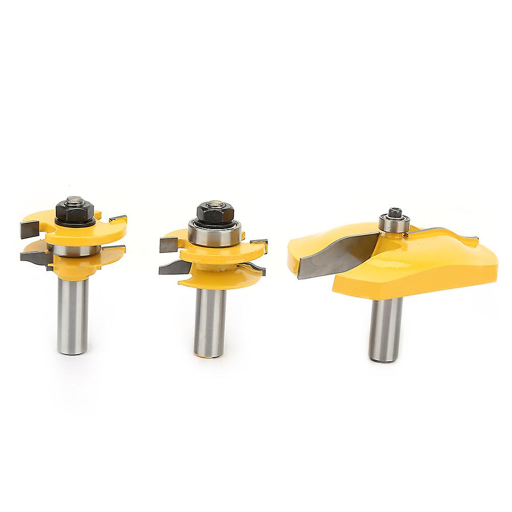 3pcs 1/2" Shank Ogee Raised Panel & Ogee Rail and Stile Router Bit Set Woodwork Milling Cutter