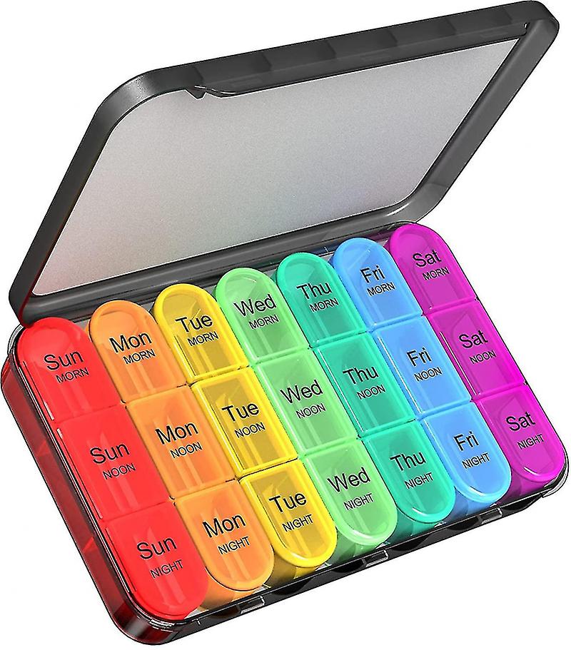 منظم حبوب منع الحمل الأسبوعية 3 مرات في اليوم - صندوق حبوب منع الحمل الكبير 7 يوم منظم الدواء حالة حبوب منع الحمل