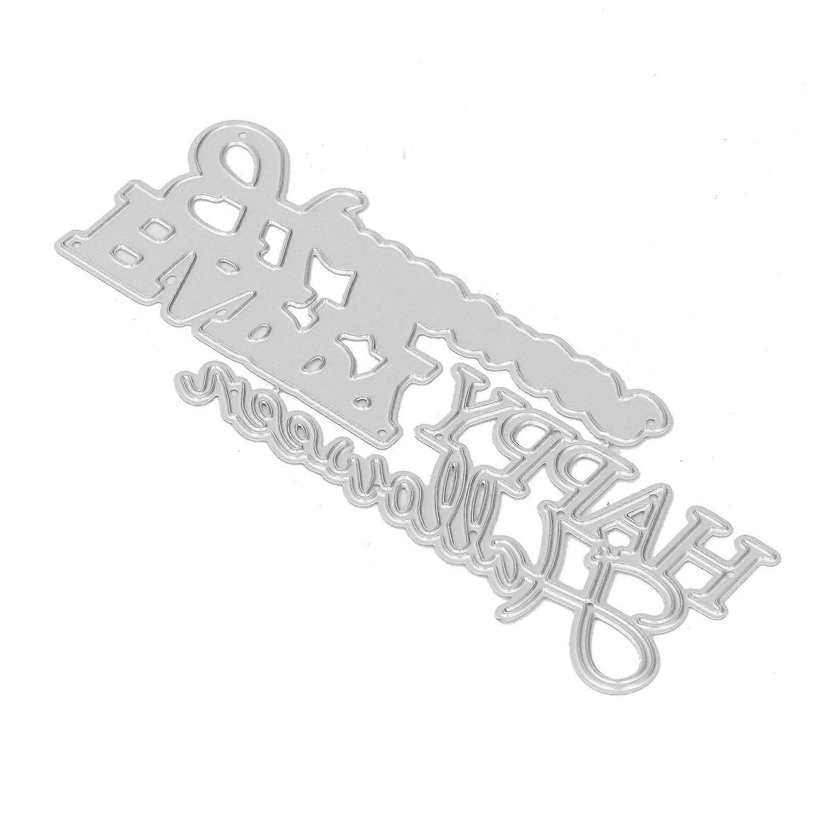 Words Metal Die Cuts for Card Making Embossing Happy Cutting Die Word Embossing Template for DIY Making Supplies