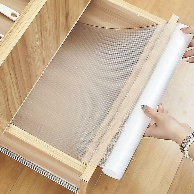 1 Roll (45cm*3m) Non-Slip Drawer Mat,Non-Adhesive EVA Drawer Mat,Transparent Waterproof Fridge Mat
