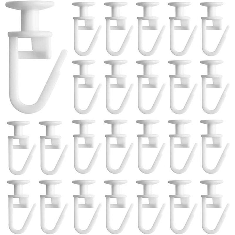 50 Pieces Curtain Track Sliders, Curtain Track Sliders Snap Hooks Curtain Hooks for Rail Type Curtain Tracks