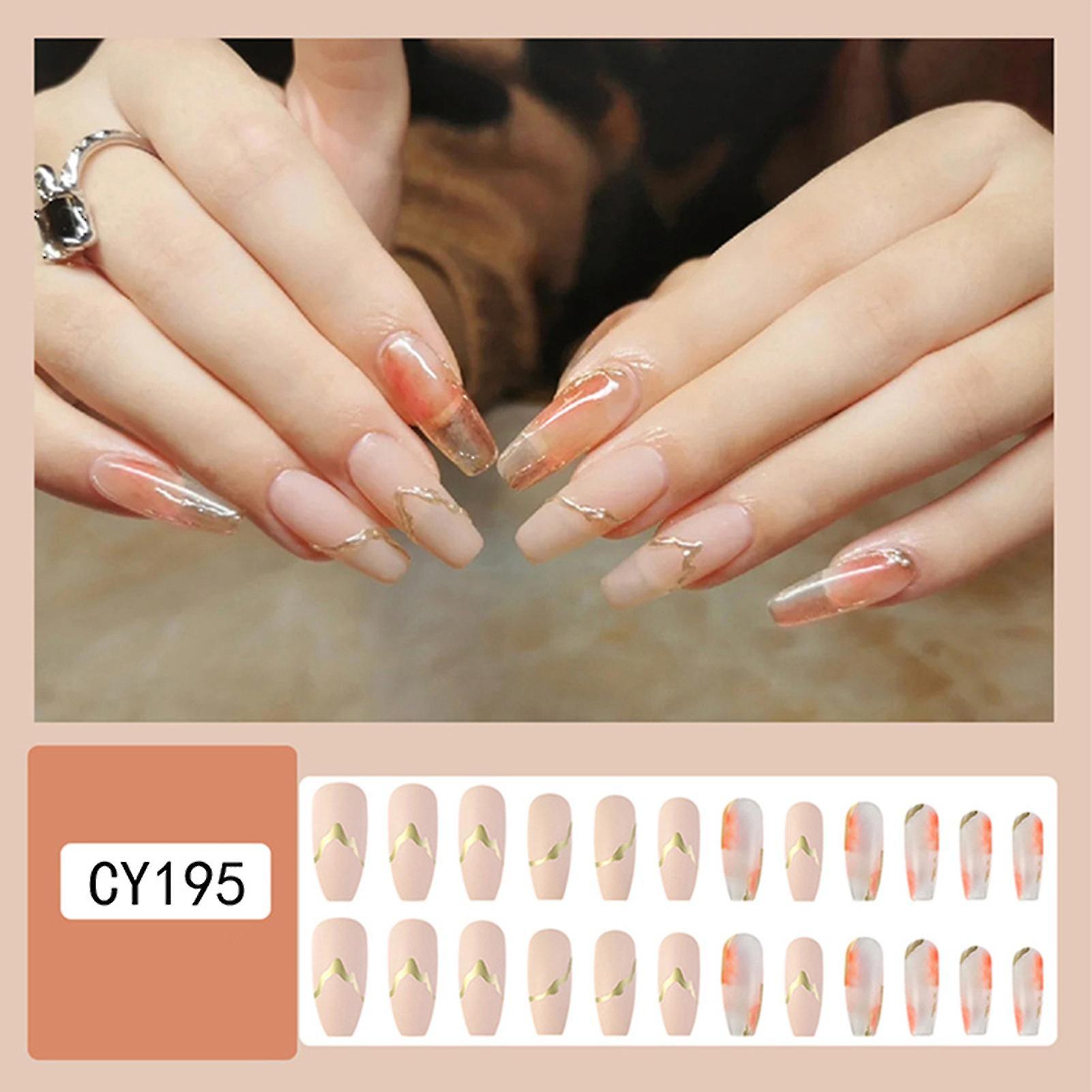 Lava Line Decorations False Nails Durable Full Cover False Nails