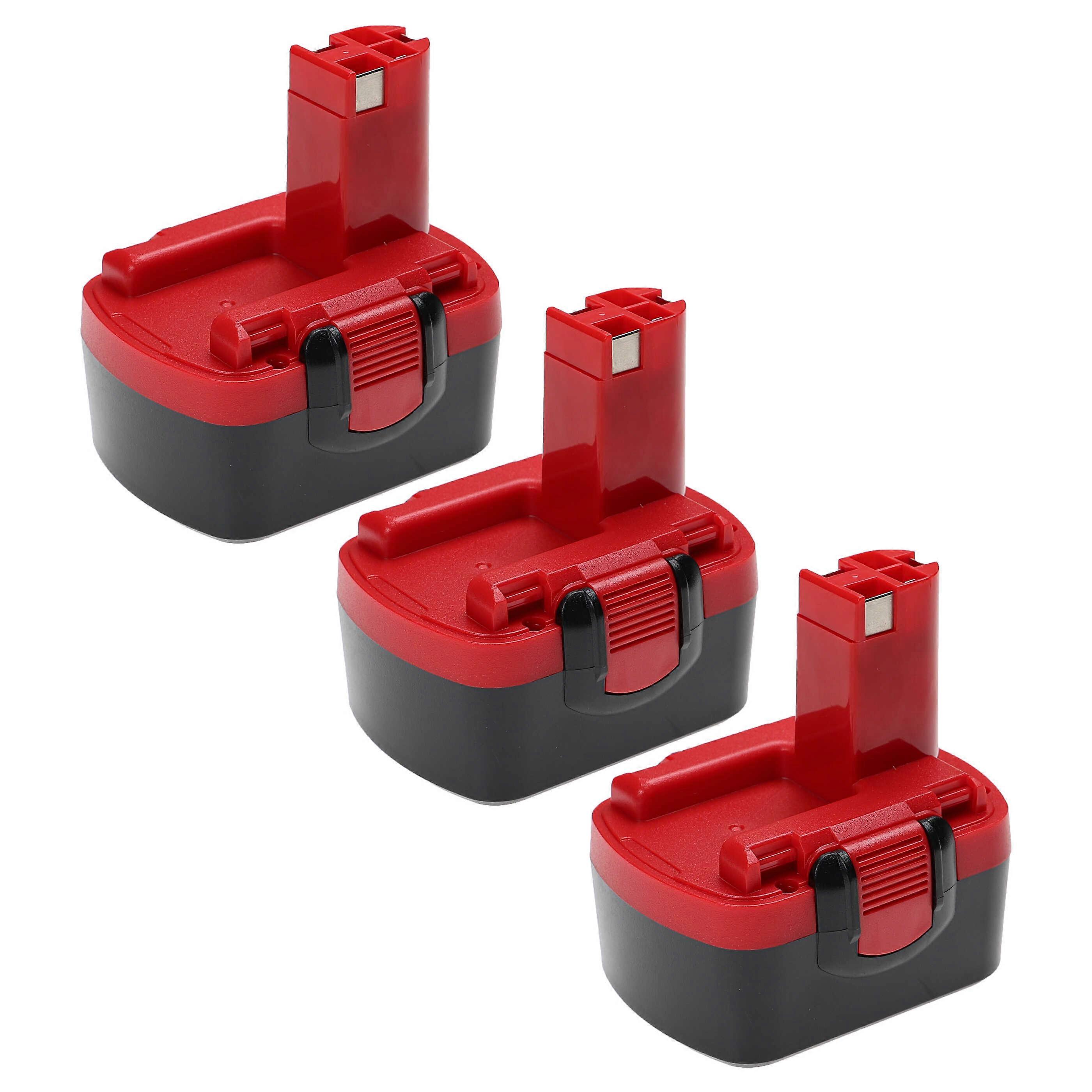 vhbw 3x Accu compatibel met Bosch PST 14.4V, PSR1440, PSR 140, PSR1440/B, PSR 14.4/N, PSR 14.4VE-2(/B), PSR 14.4-2 Tool (2000 mAh, NiMH, 14.4 V)