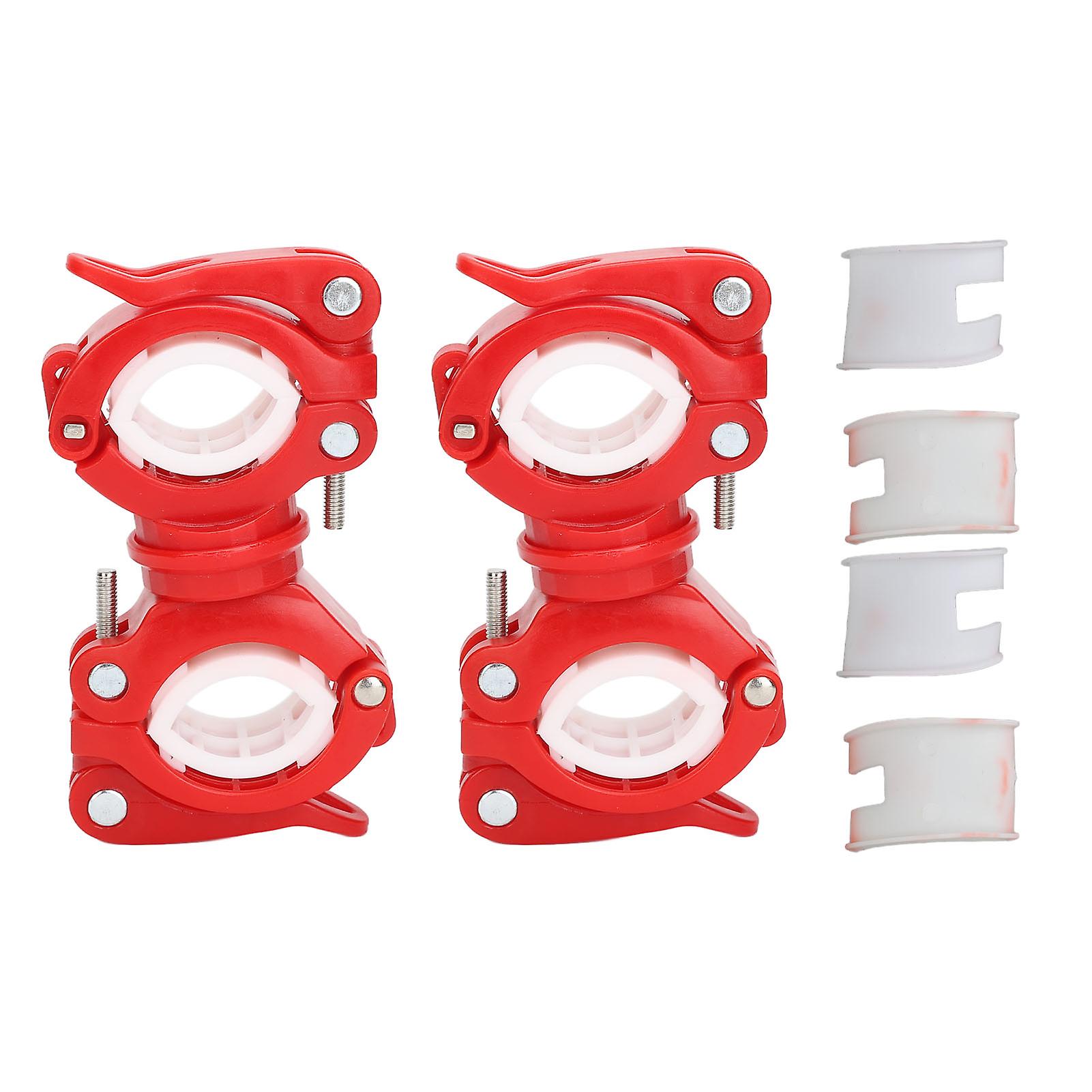 Lot de 2 supports de canne pour déambulateur, rotation à 360 degrés, pour fauteuils roulants, rouge et blanc