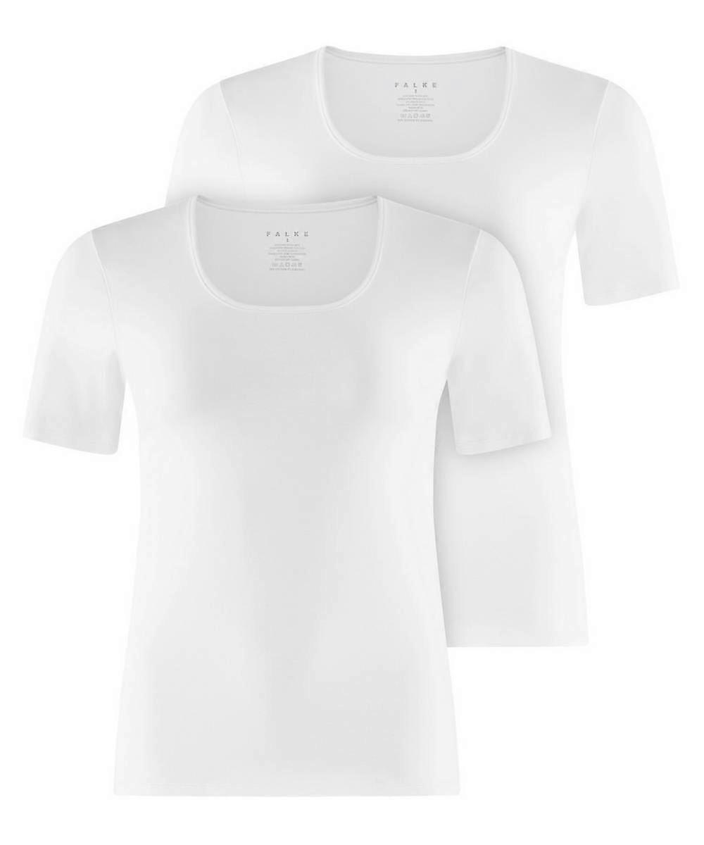 Falke Daily Comfort T-Shirt im 2er-Pack - Weiß