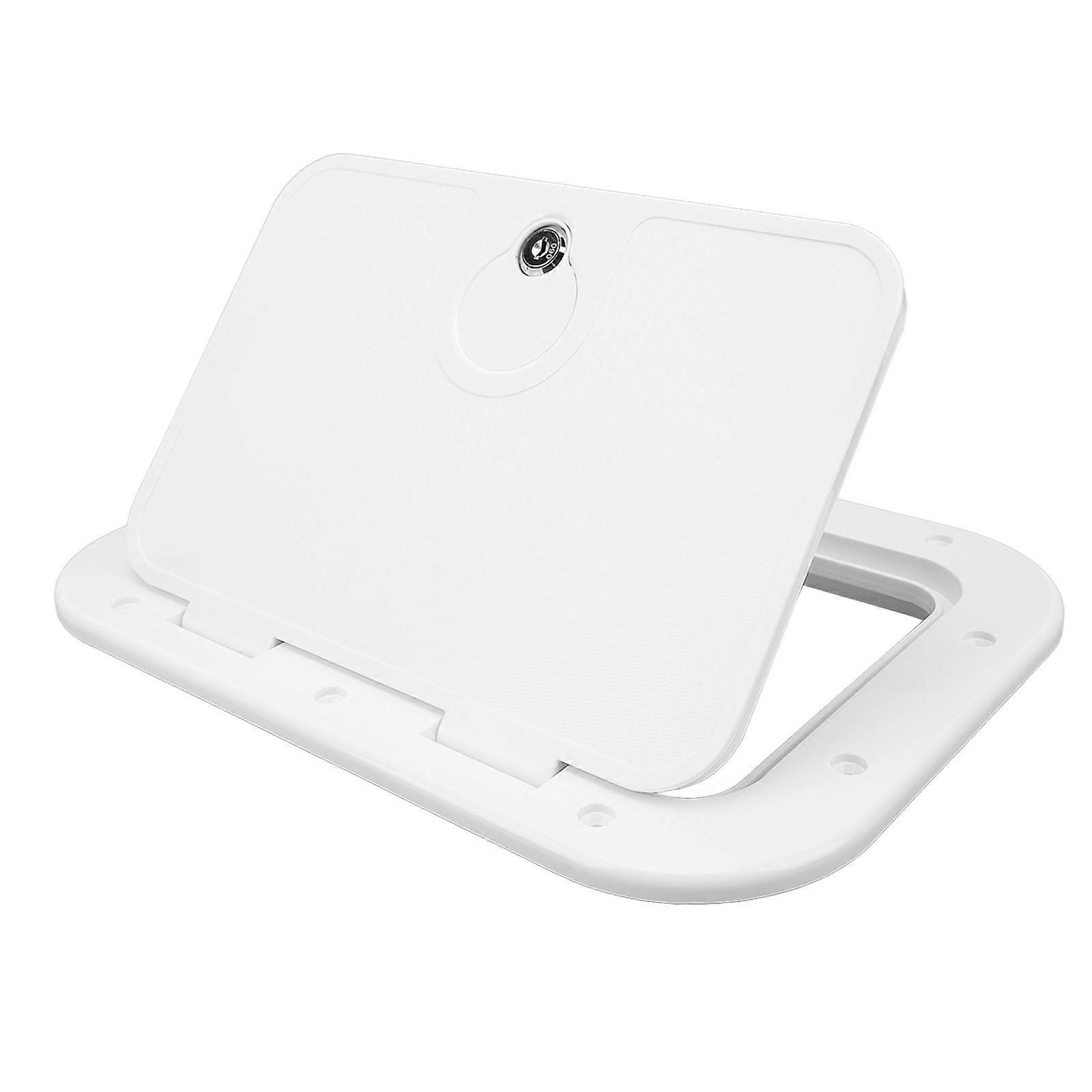 Boat Deck Access Hatch with Lid ABS Anti Aging Impact Proof Compartment Door for RV Trailer Yacht Camper White