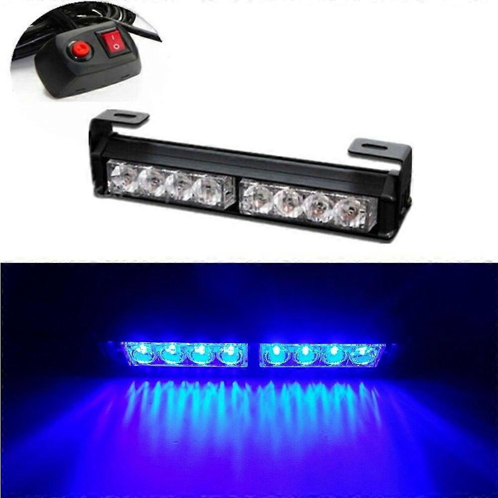 8 LED Car Emergency Warning Traffic Advisor Strobe Light Bar Grill w12776543