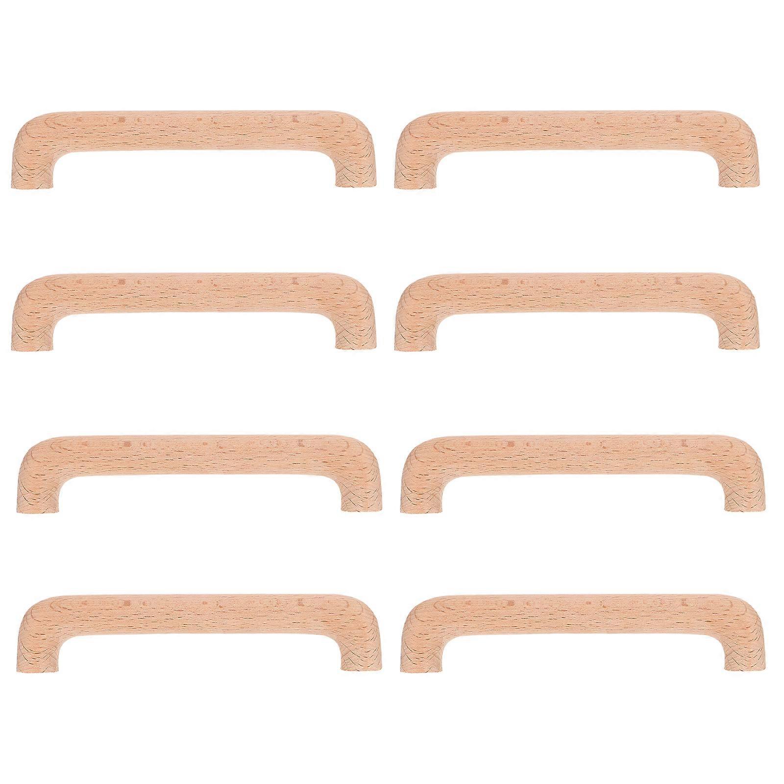 8pcs Wooden Door Handle Cabinet Knobs Door Handle Drawer Door Handle Knobs