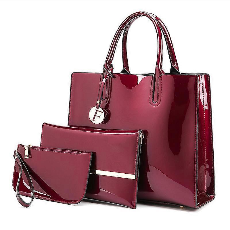 Ladies Unique Lacquered Burgundy Bag