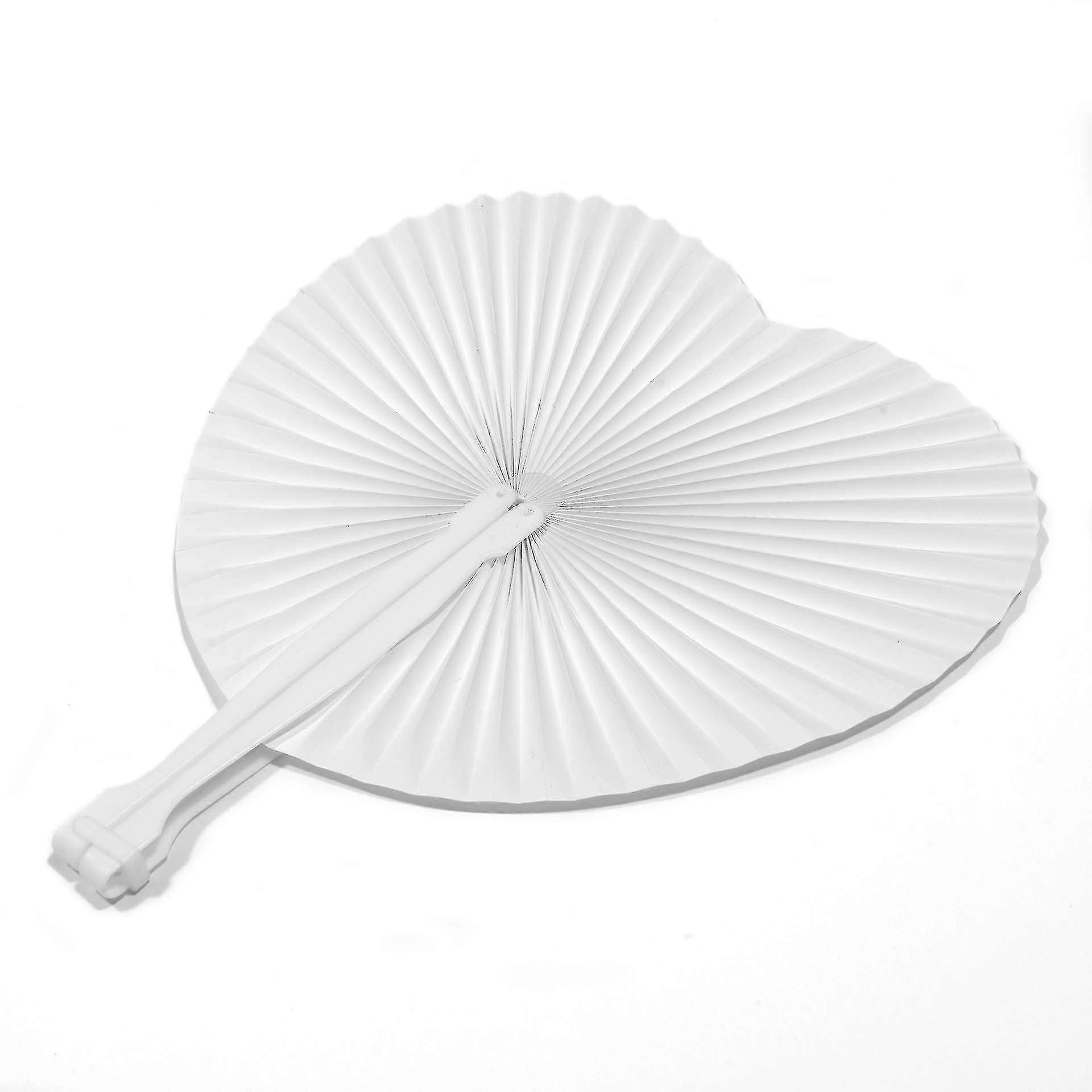 24 Pack Folding Paper Fans Handheld With Plastic Handle - CHUNC