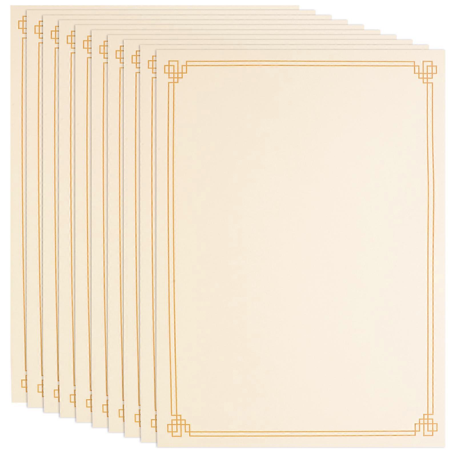10pcs Blank Certificate Paper Writable Printable Certificate Inner Paper for Office Use