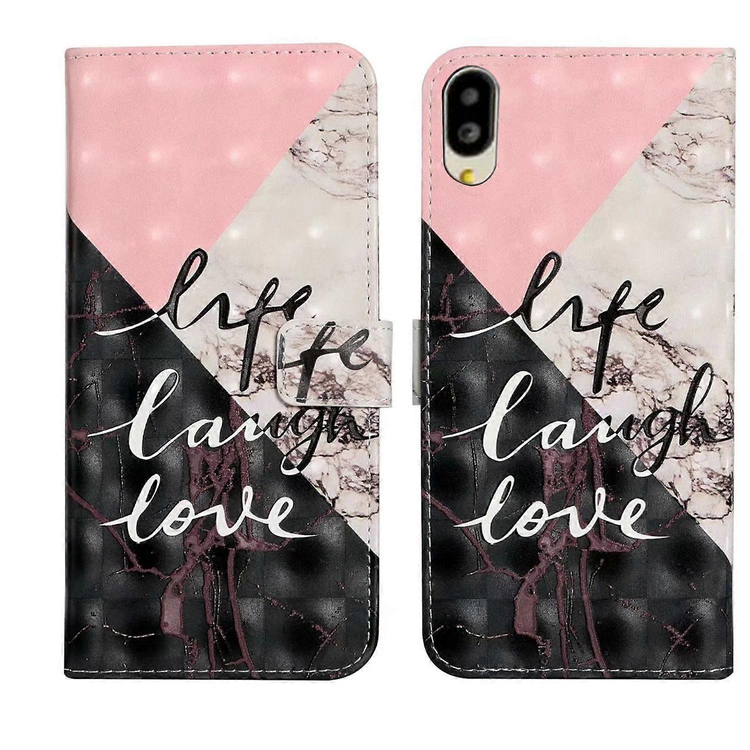 Drawing Leather Case For Sharp Basio active SHG09