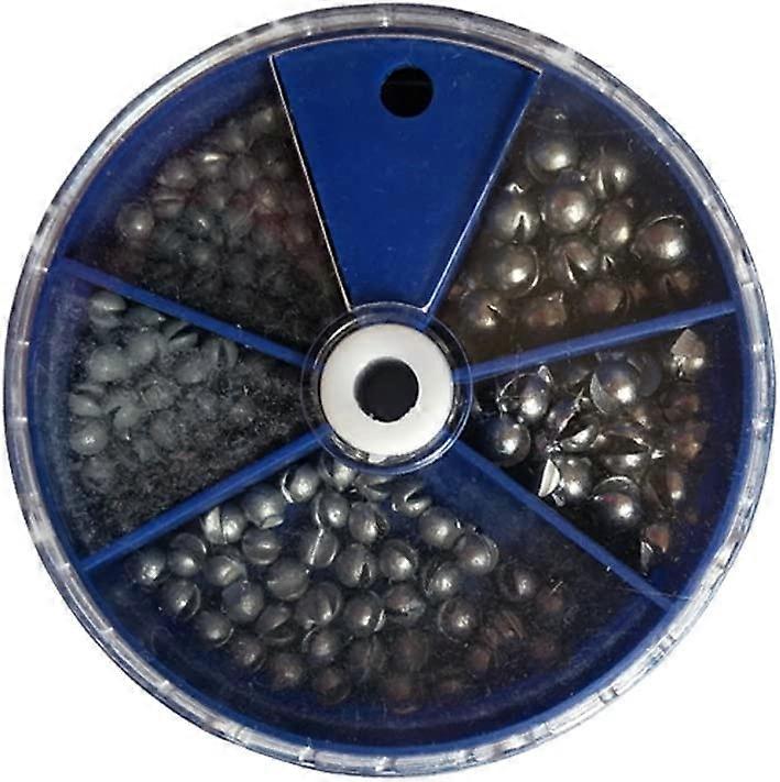 205 Piece Round Split Lead Sinks Removable Fishing Weight Sinks 5 Sizes