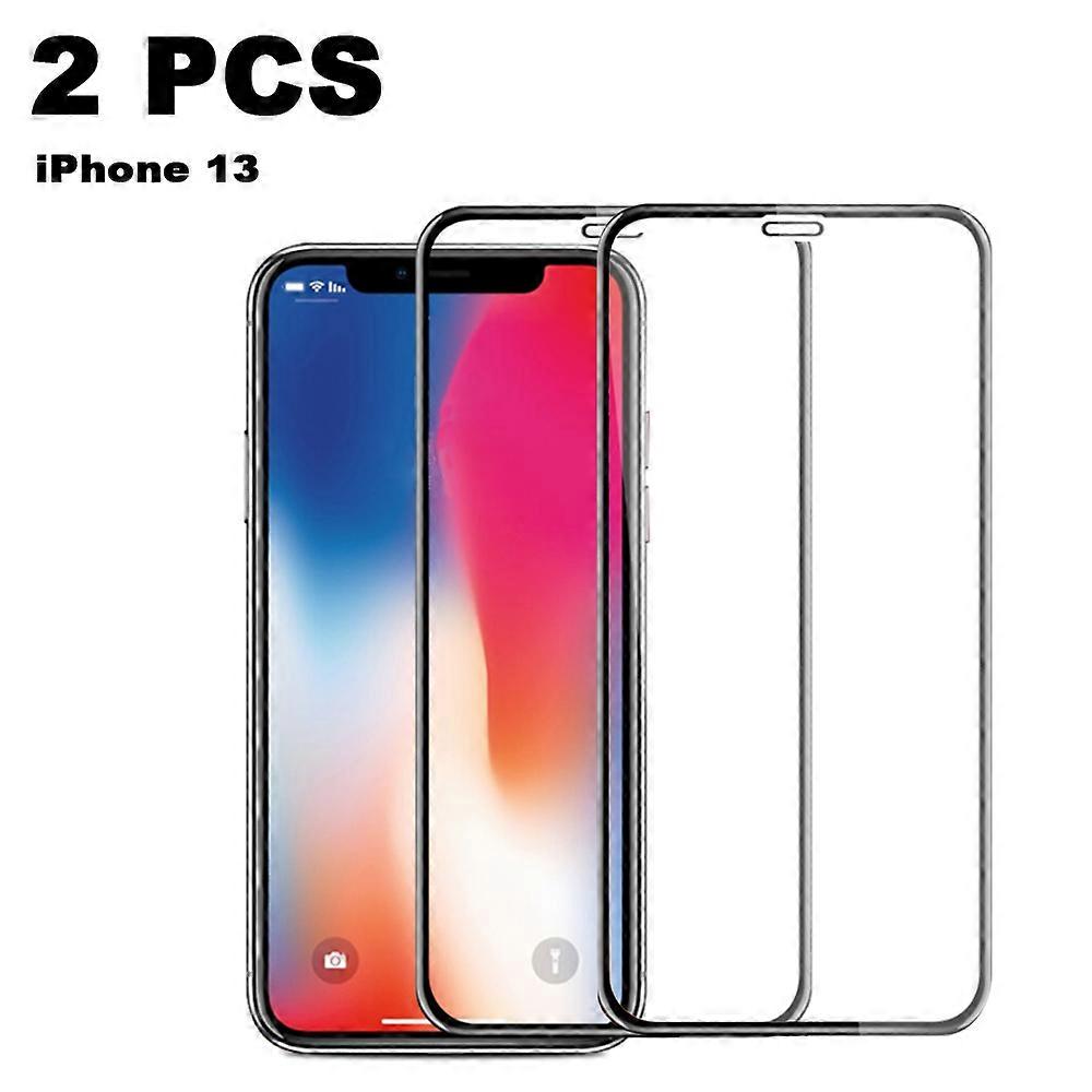 iPhone13、iPhone 13 Pro、iPhone 13 Pro Max用2パックスクリーンプロテクター-プレミアム強化ガラス9Dフィルムアンチスクラッチ、エッジカバレッジ強化ガラス、バブ