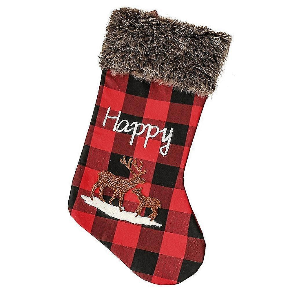 Christmas Stocking Sack New Year Gift Candy Bag Christmas Decorations for Home Sock Xmas Tree Ornam