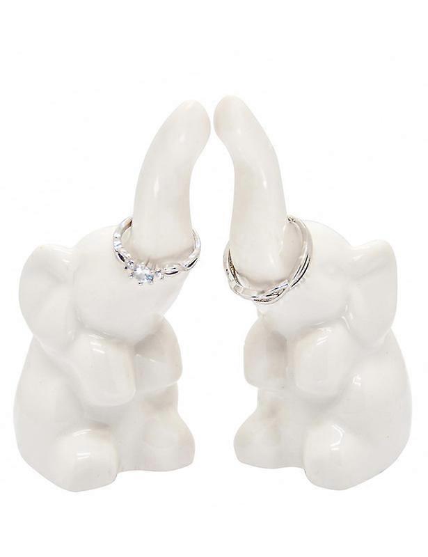 Elephant Ring Holder 2 Pack,Jewelry Ring Stand,Wedding Engagement Ring
