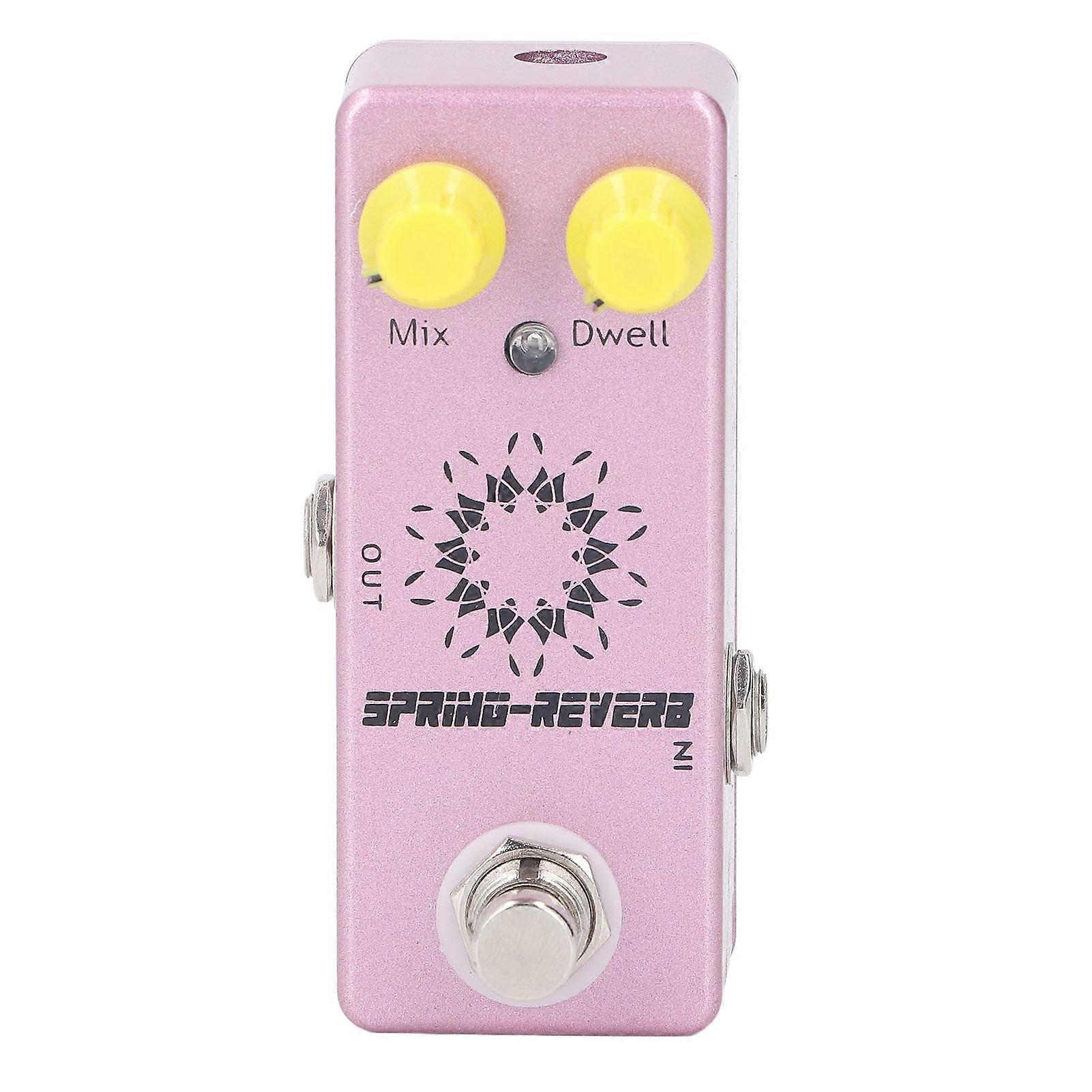 Spring Reverb Effect Pedal 1/4 Inch Mono Jack Mix Dwell Knob Low Noise Aluminum Alloy Guitar Effect Pedal
