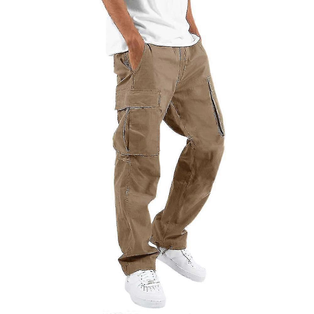 Mænd Multi Pockets Cargo Pants Work Combat Tactical Trousers