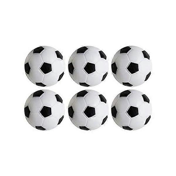 Foosball Replacements: Mini Black & White Soccer Balls (6 Pack)
