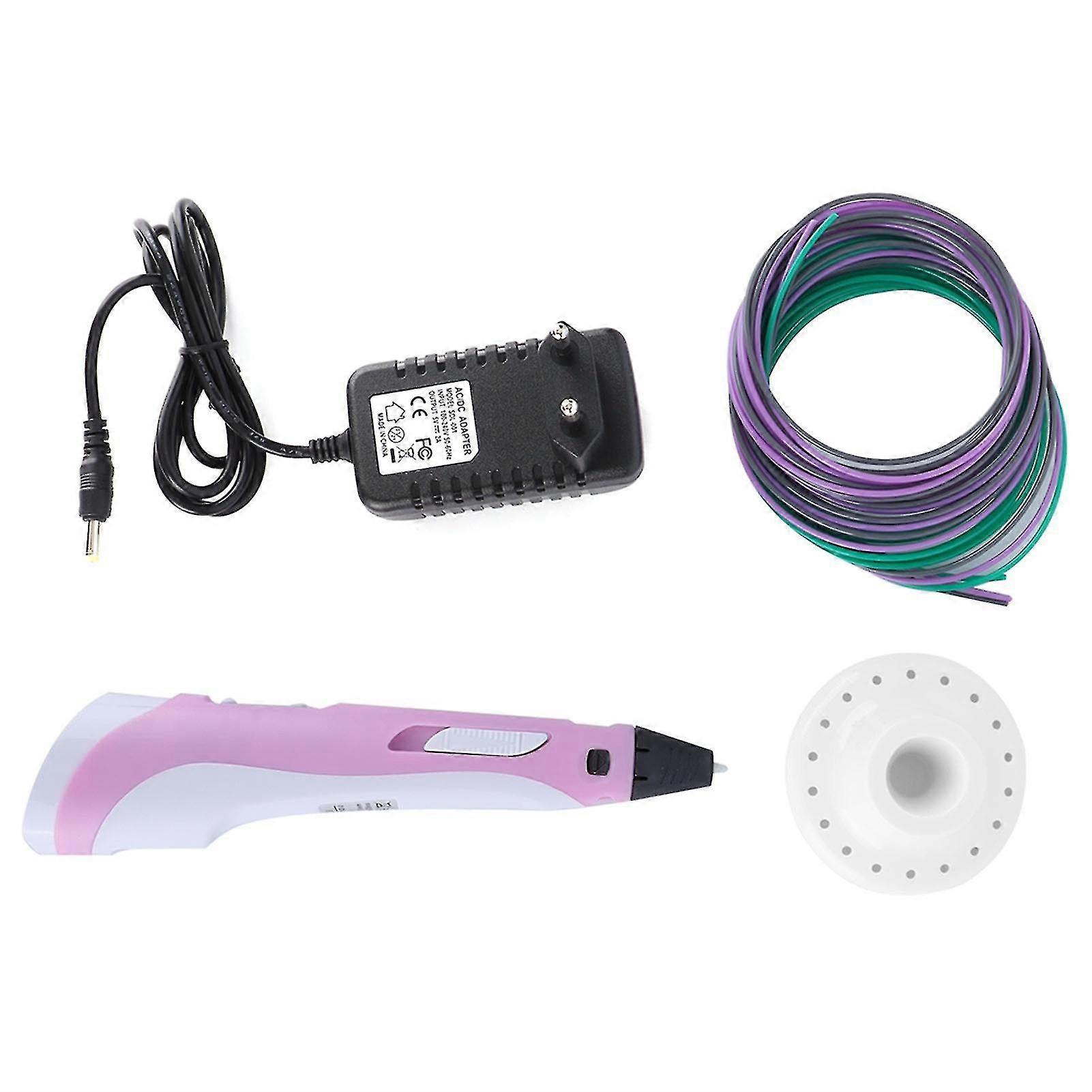 3D Printing Pen for Teens Adults, Professional DIY PLA ABS Pen with OLED Display, EU Plug Pink