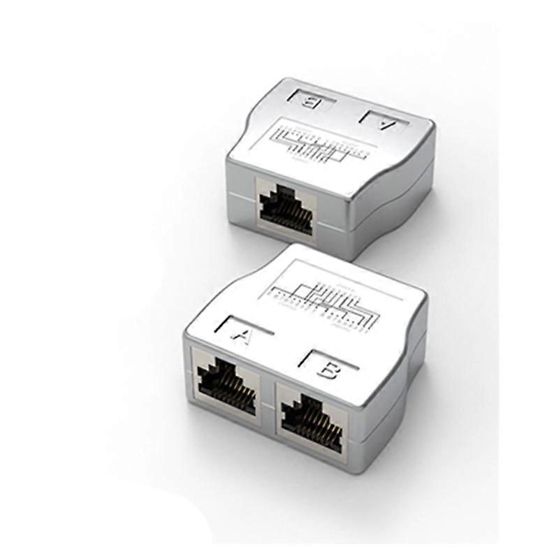 LAN Cable Ethernet RJ45 1 To 2 Way Network Adapter Shielded Box RJ45 Coupler Modular Plug Extender Splitter Internet Connection