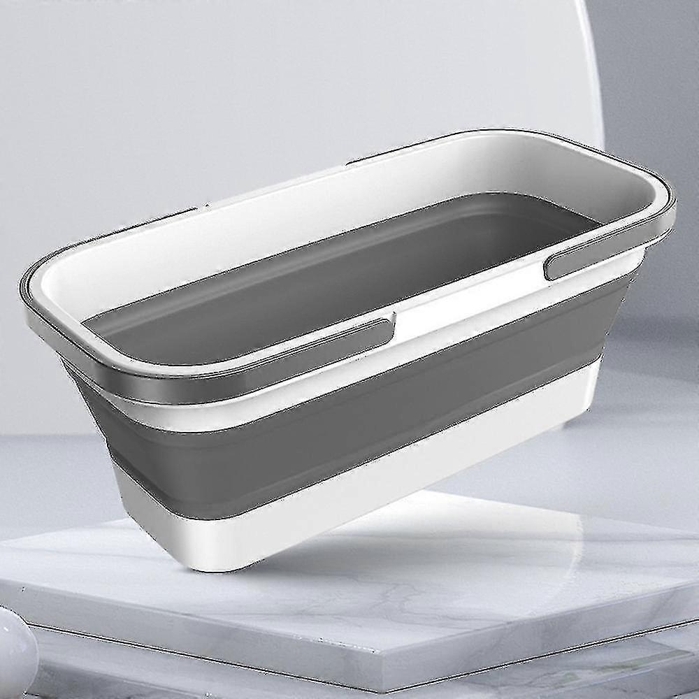 Foldable Mop Bucket Collapsible Portable Wash Basin Dishpan With Handle