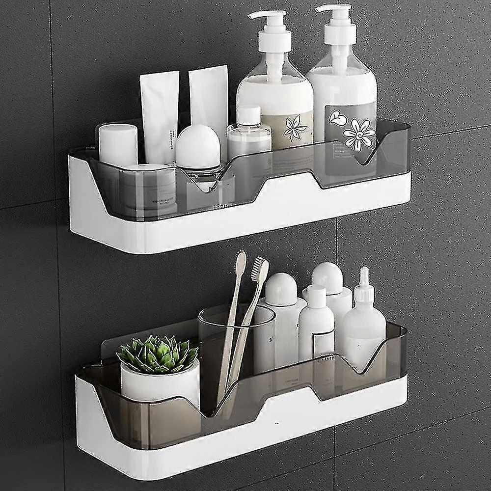 Set Of 2 Shower Shelf, No Drilling Shower Caddy, Wall Mounted Shower Organizer Storage Baskets For Bathroom/kitchen