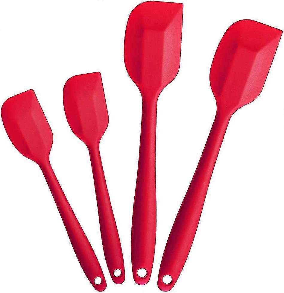 Set Of 4 Heat Resistant Silicone Spatulas, Non-stick Rubber Spatulas