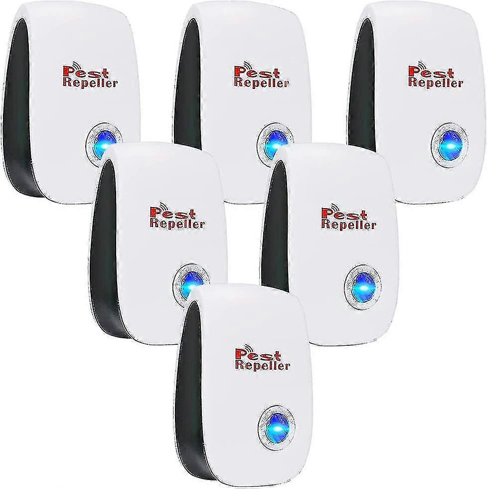 Ultrasonic Pest Repeller, 6 Plug Electronic Pest Repeller, Electric Mosquito Bug
