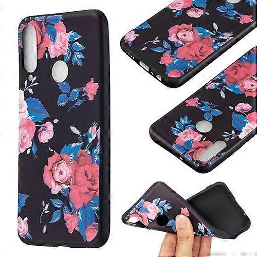 For Huawei Y6p Embossment Patterned TPU Soft Protector Cover Case