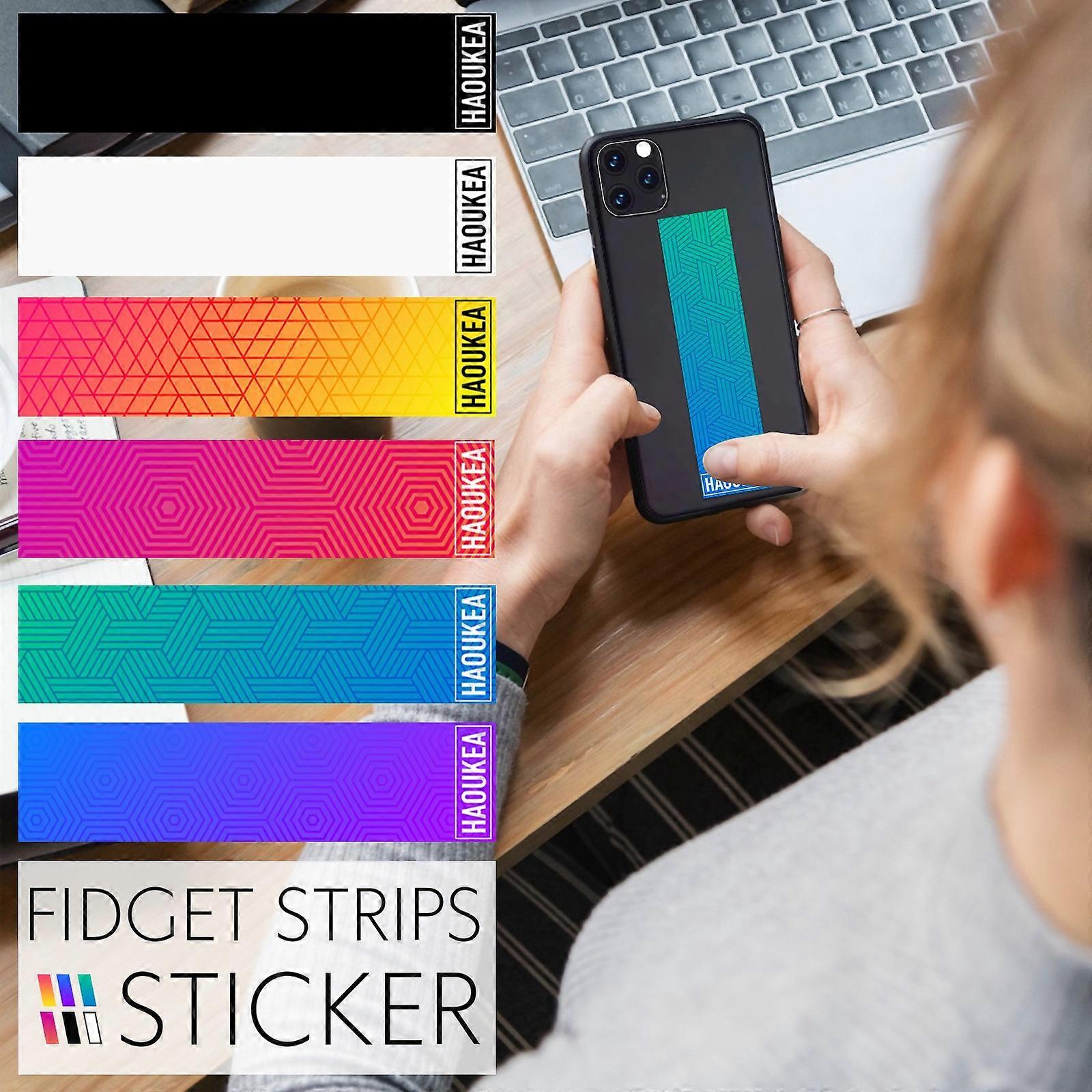 6pcs Mobile Phone Stickers Decompression Color Bar Stickers To Vent Buck Solid Color Stickers