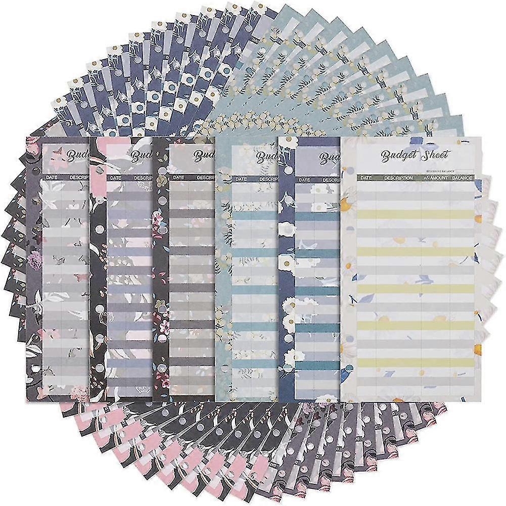 Budget Binder Sheets -60pcs Expense Budget Organizer For Budgeting And Finances Management, Ledger