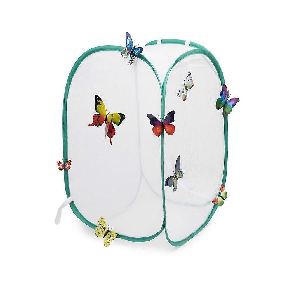 Terariu Habitat Habitat Insecte și Fluturi - Pop-up 60cm înălțime (alb)