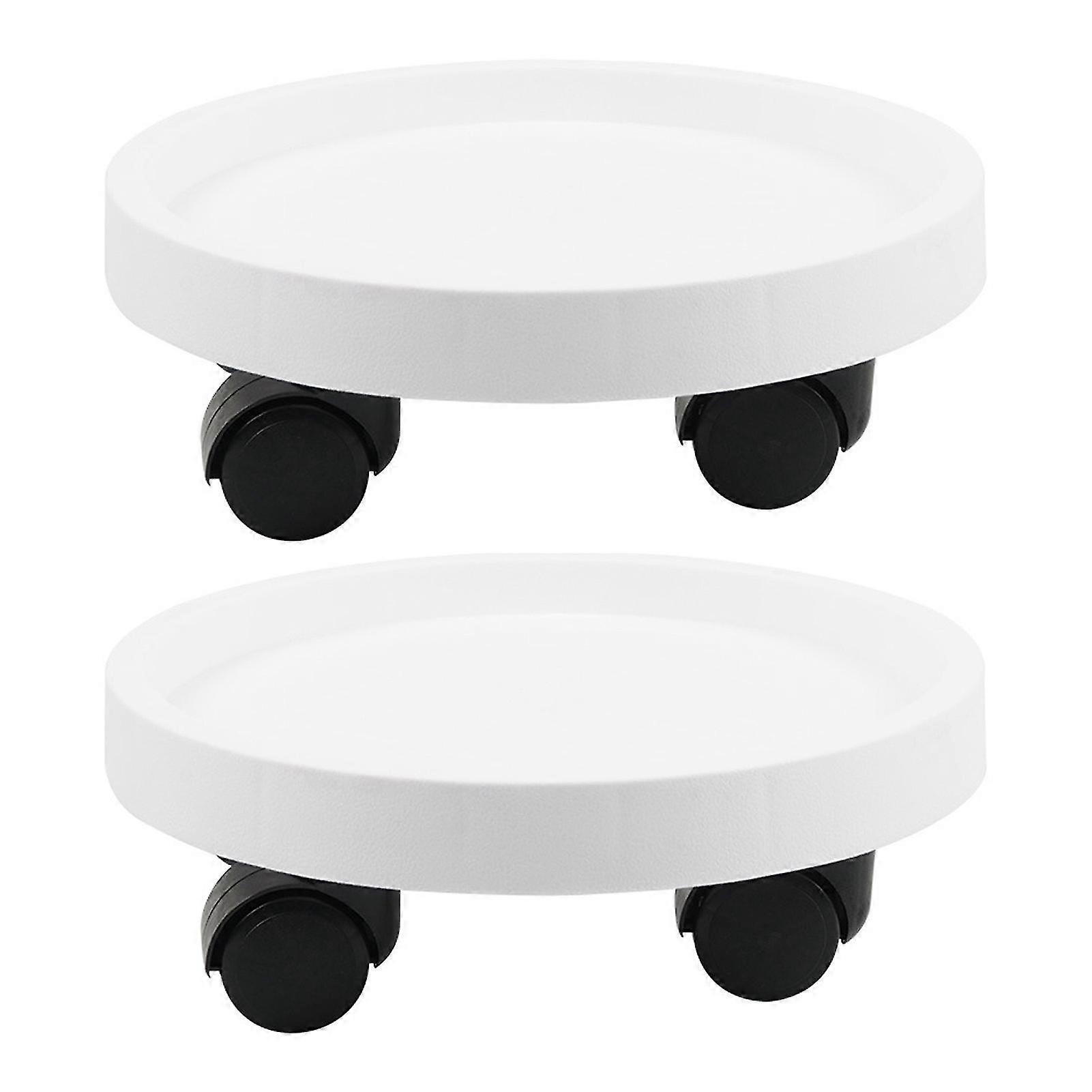 Vassoio per fioriera rotondo ispessito con ruote, base mobile resistente all'usura per grandi piante in vaso