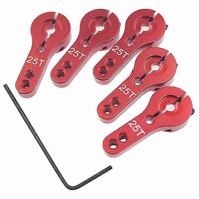 6pcs 25t Aluminum Servo Horn M3 Threads Steering Arm High Torque Servos Motors Parts Rc Car Plane B