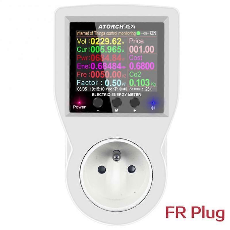 Tuya WIFI Smart Socket Digital Wattmeter 220V AC Power Meter Electricity