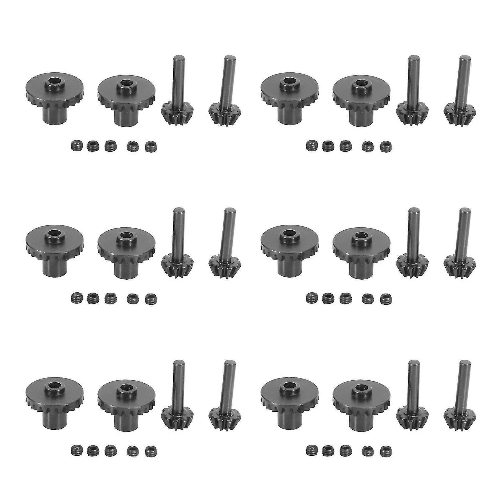 6 Set Steel Front & Rear Axle Gear Drive Shaft Gears Upgrade Accessories For B24 B36 C14 C24 Mn D90