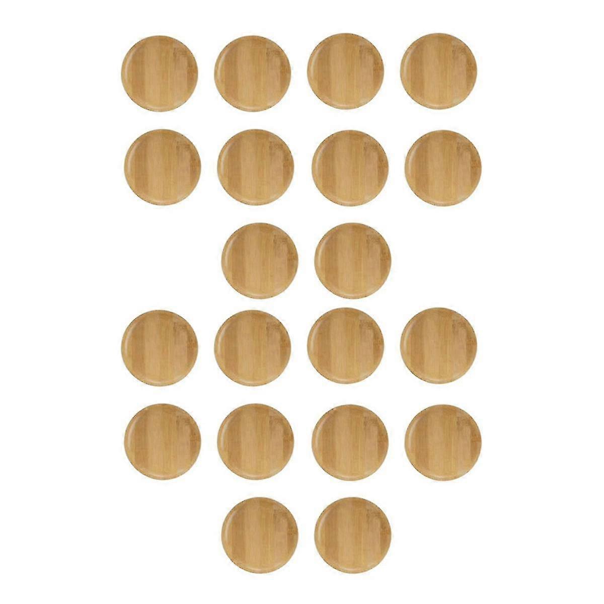 10pcs Copo de Vinho, 4 polegadas Copo de Vinho Charcutaria Topper Bambu Copo de Vinho Topper Coasters