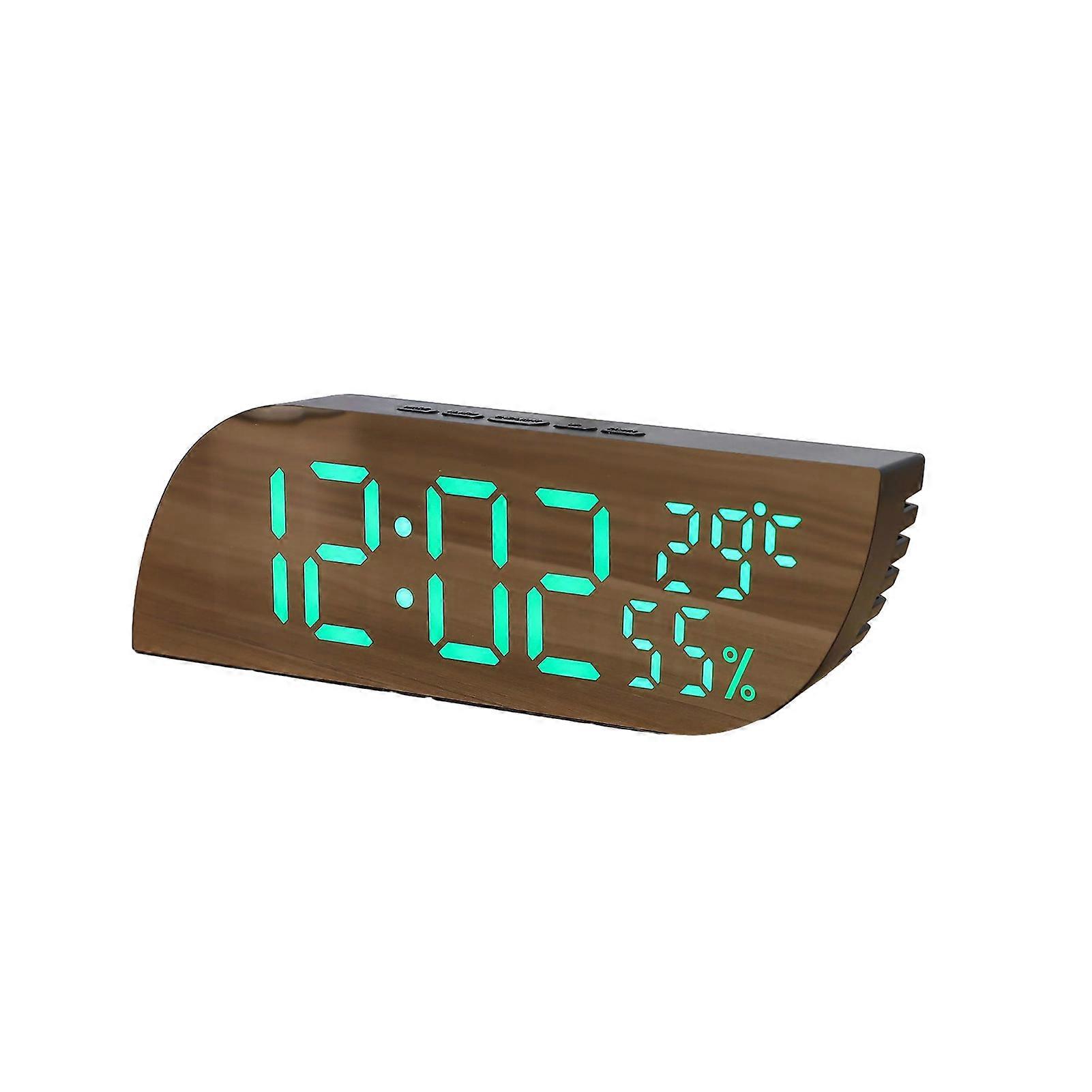 LED Mirrored Digital Alarm Clock with Large Display Auto Dim Alarm Snooze Function Desktop Electronic Clock Bedroom Home Office Decor