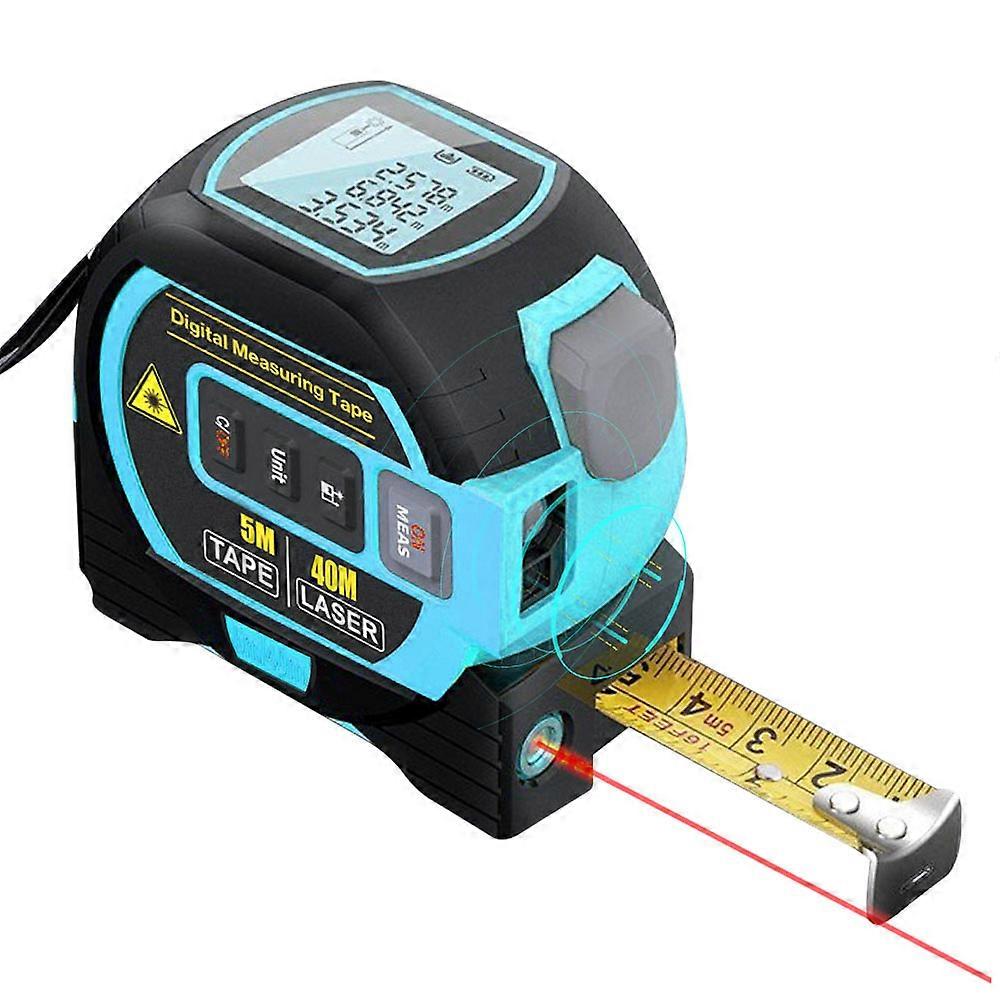 3in1 LCD Laser Rangefinder 5m Tape Measure Ruler Distance Meter Building Measurement Device Area Volumes Surveying Equipment