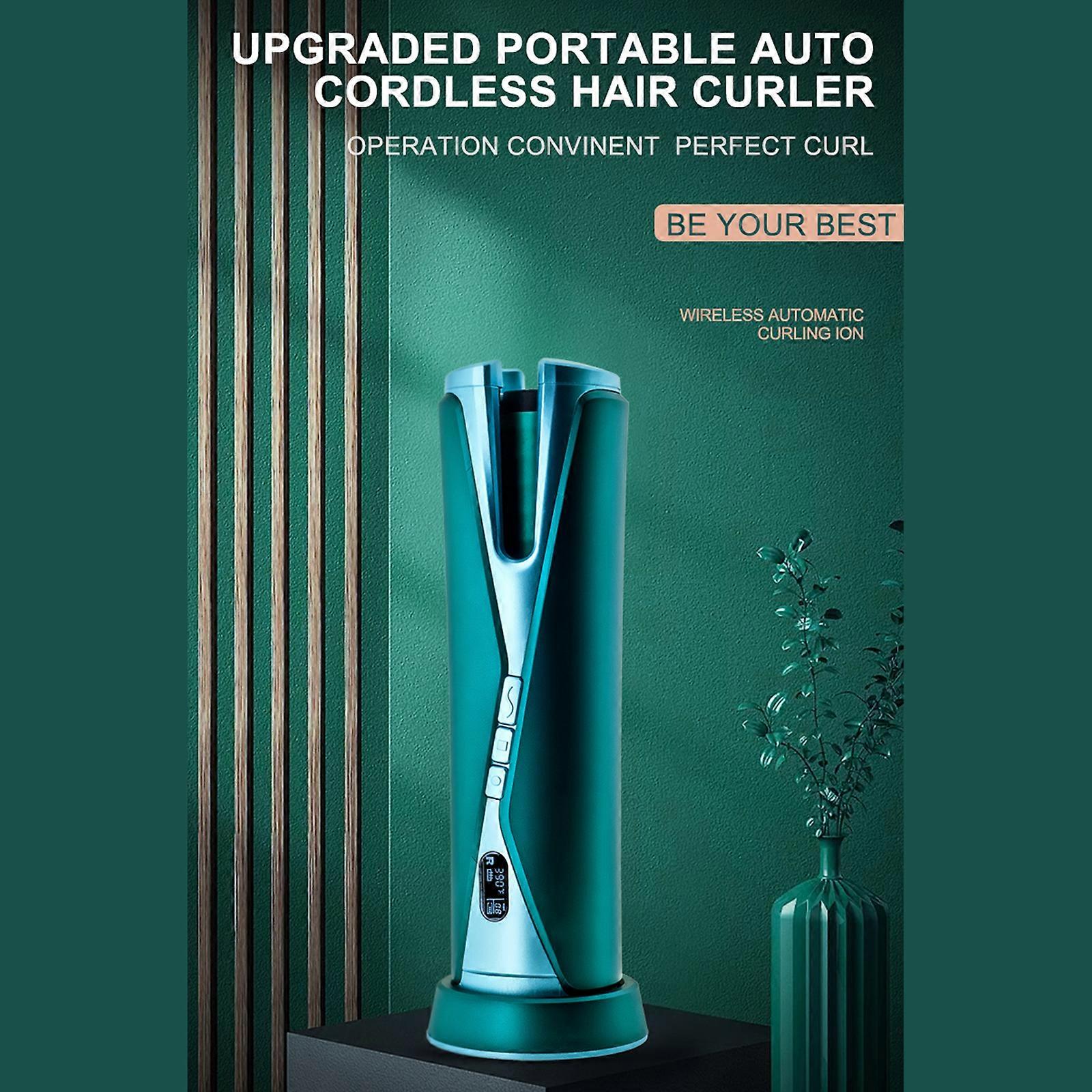 FM-003 Wireless Automatic Curler Portable Rechargeable Curler with LCD Display / Display Switchable 3 Temperature Levels Optional 4 Timing Seconds Opt