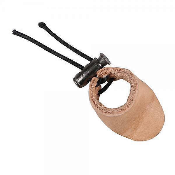 5xLeather Adjustable Archery Hunting Finger Guard Thumb Ring Tab Protector