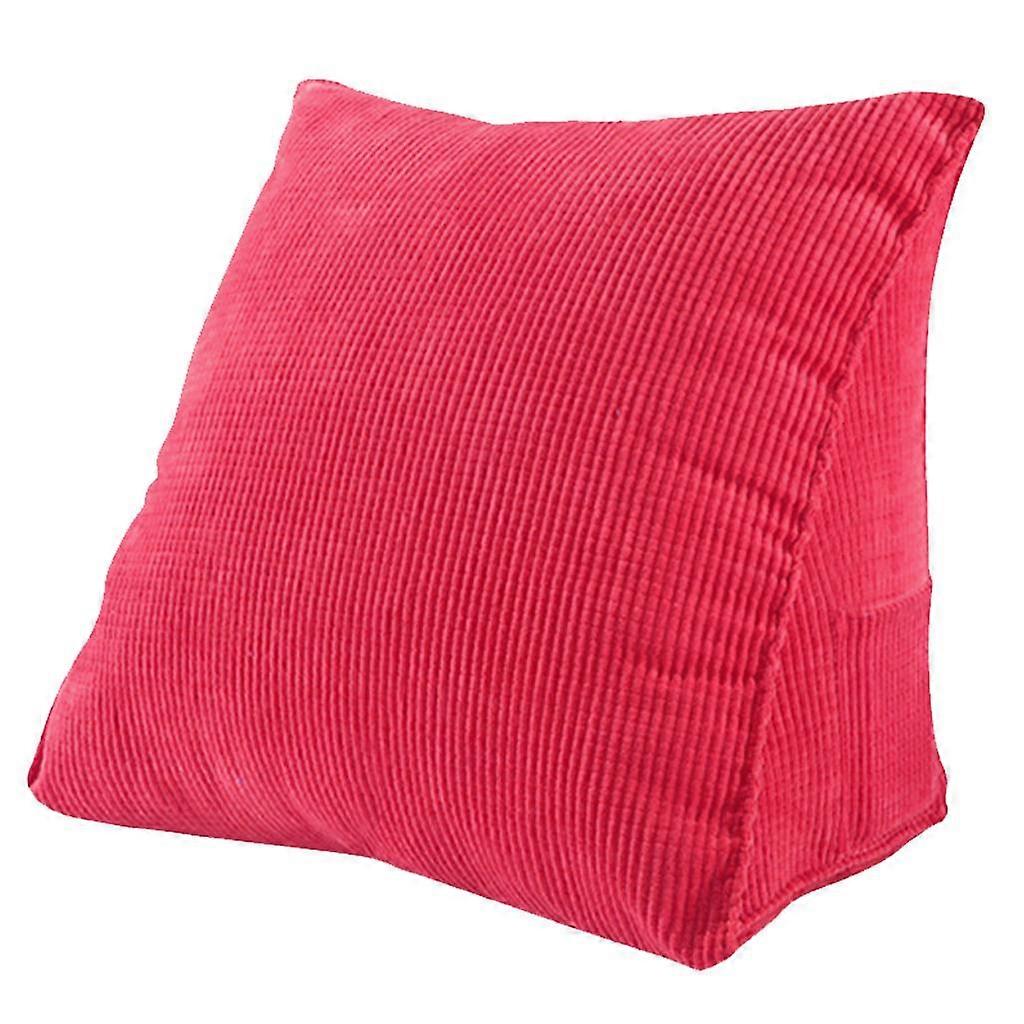 Triangular Waist Cushion Lumber Pillow Back Support Pad Backrest  L - Rosy