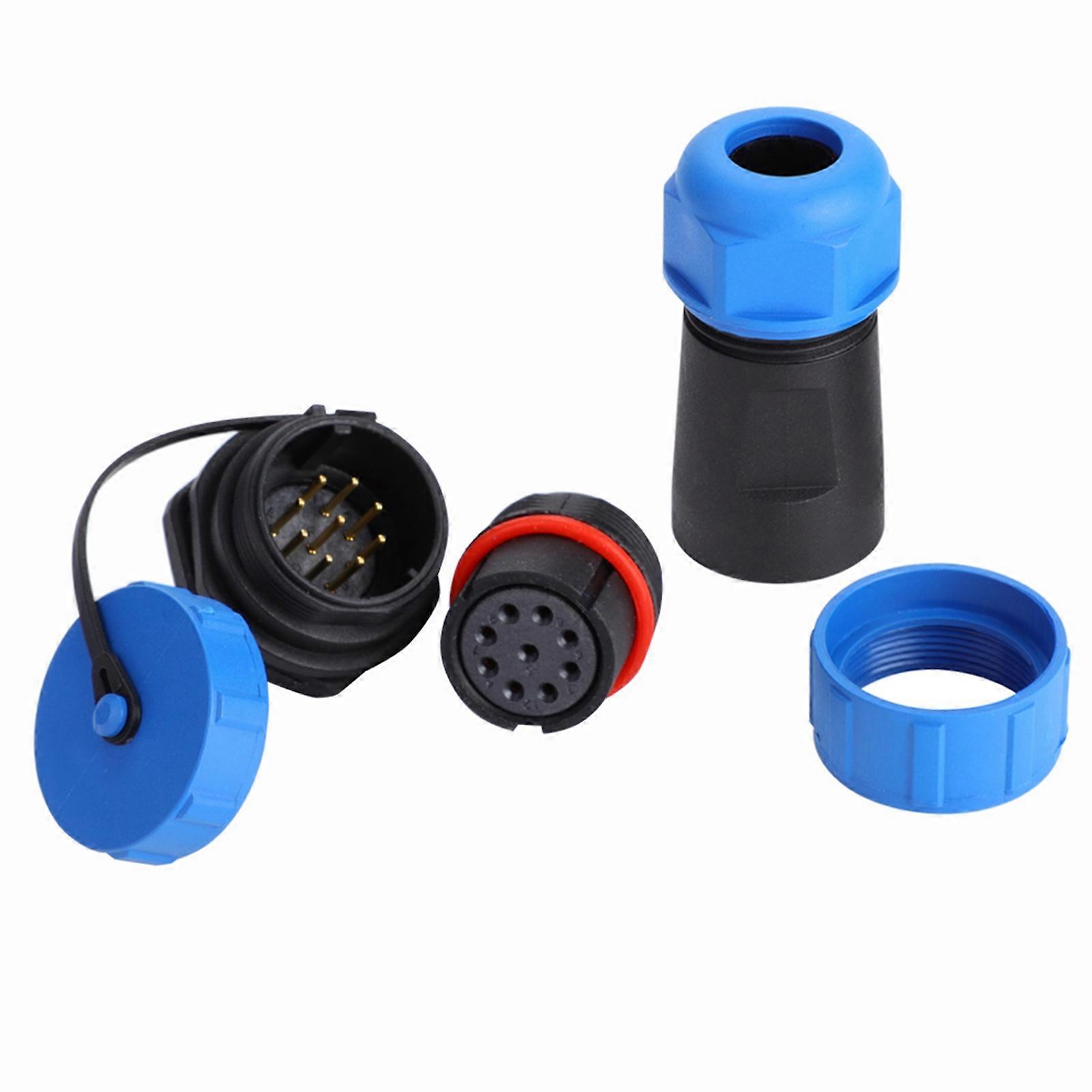 IP68 SP21 7Pin Waterproof Plastic Aviation Plug Socket Connector (9Pin)