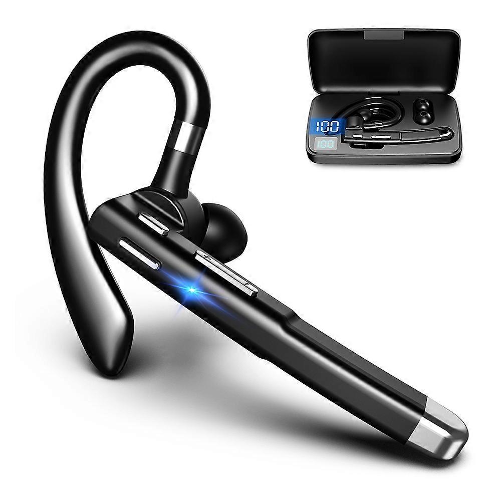 Bluetooth Headset for Cell Phone, V5.1 Bluetooth Wireless Earpiece Headset with CVC 8.0 Noise Canceling Microphone for Driving/Business/Office, Compat