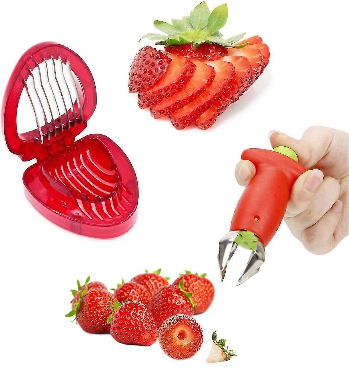Strawberry Two Piece Suit. The Strawberry Petiole Remover Machine Is Used To Cut The Strawberry Petiole, While The Strawberry Slicer Is Used To Separa