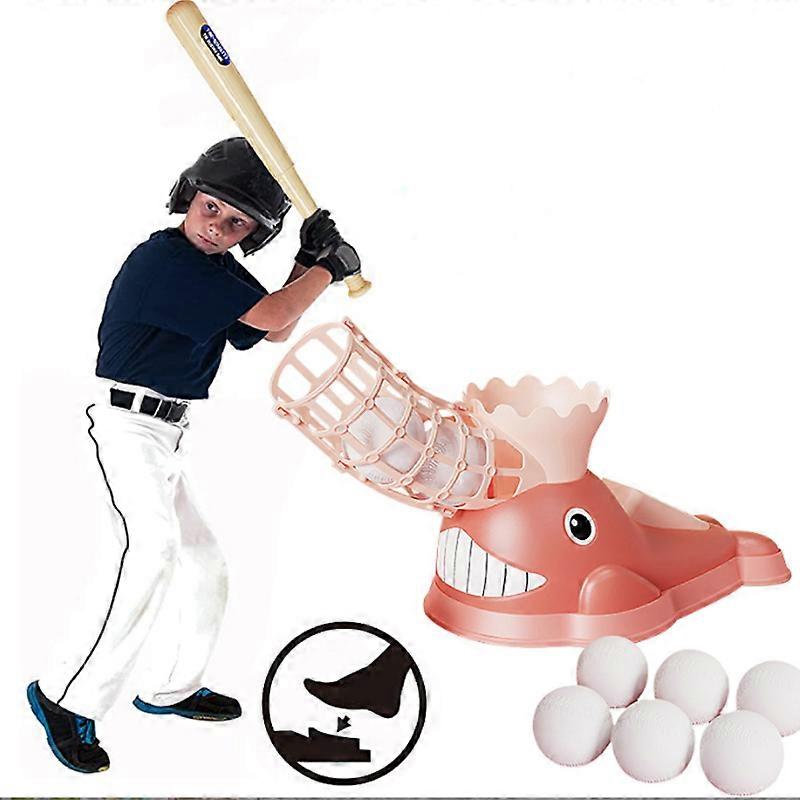 野球ランチャーかわいいクジラ野球ランチャーセットトレーニングおもちゃ4 +キッズガールズボーイズ