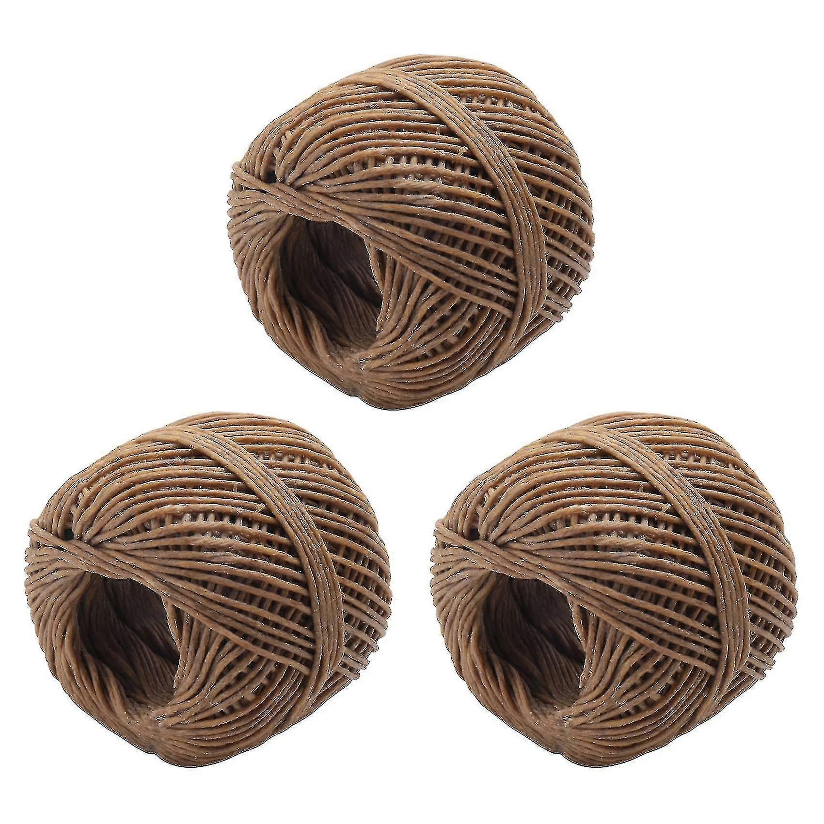 3 Rolls(1mm X 200ft)organic Wick Candle Wick With Natural Beeswax Coating For Candle Making And Lighting