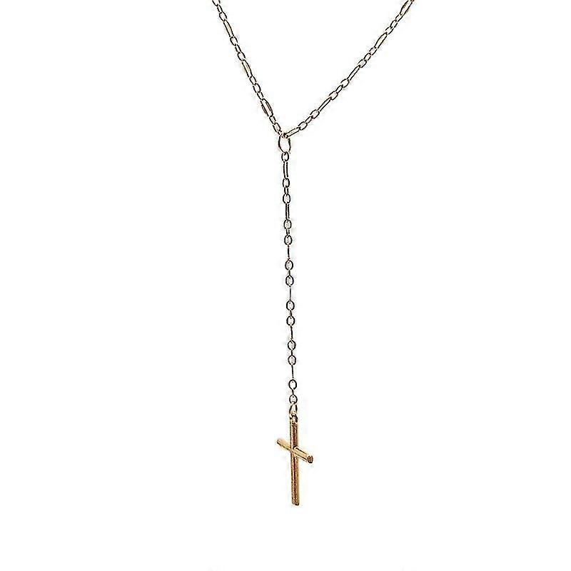 2pcs Simple Cross Pendentif Déclaration Collier Mode Bijoux Choker