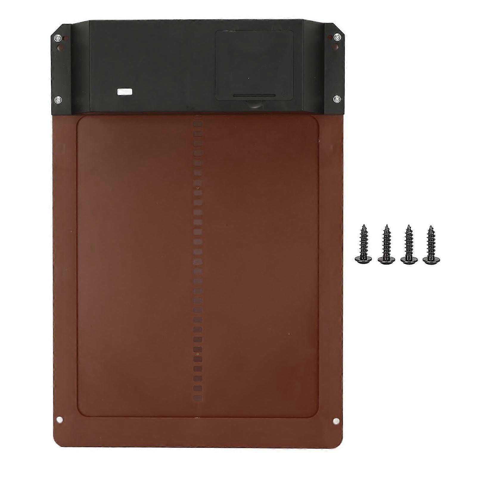 Battery Powered Automatic Chicken Coop Door with Light Sensor - IP44 Waterproof, Brown